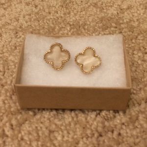 Pearlescent Cross Earrings
