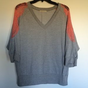 Chance or Fate lace shoulder sweatshirt.