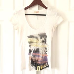 O'neill Studded palm tree t shirt