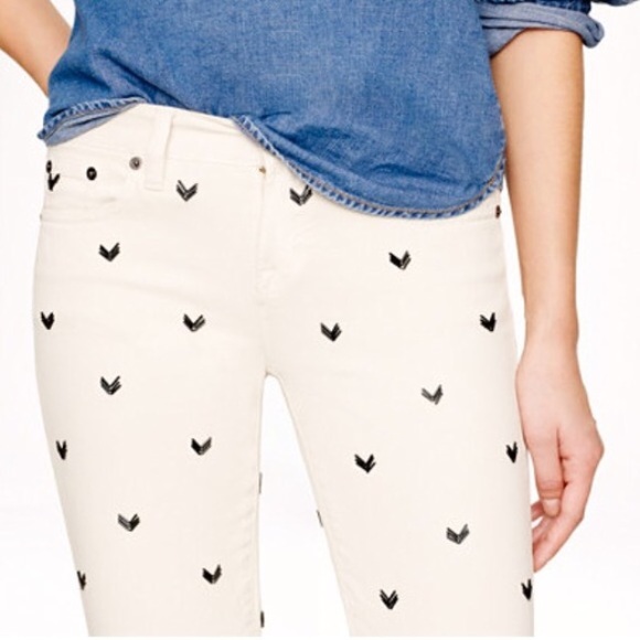 J. Crew Jeans - πHP 7/1 Collection Chevron Bead Toothpick Jeans J. Crew Jeans - πHP 7/1 Collection Chevron Bead Toothpick Jeans