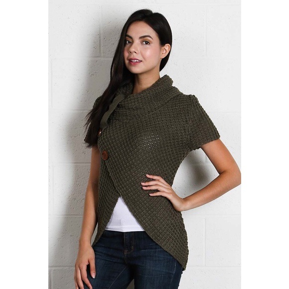 Cowl neck open sweater - Picture 3 of 4