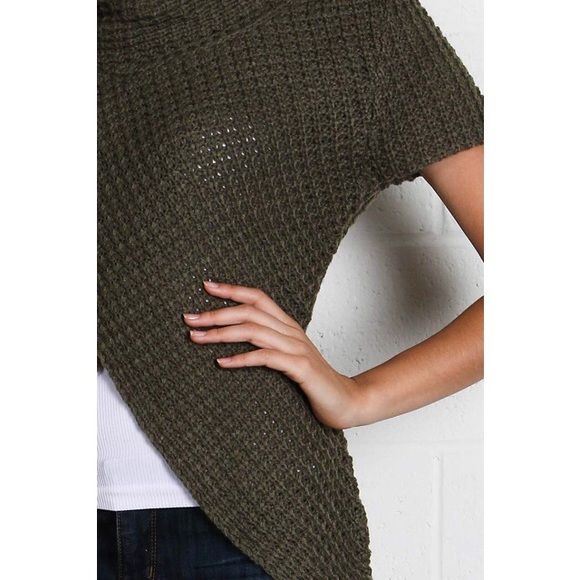 Cowl neck open sweater - Picture 4 of 4