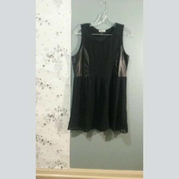 Lace and leather XL tunic/dress
