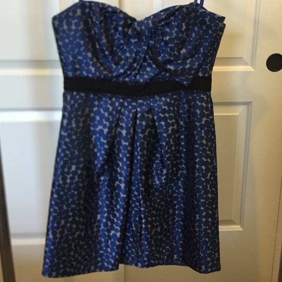 BCBG MAXAZRIA Ink Jacquard Polka dot dress