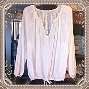 Rachel Roy Sheer Polka Dot Blouse