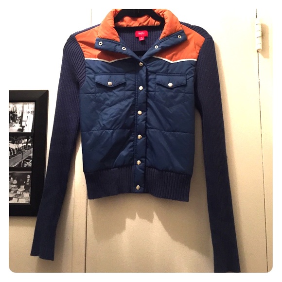 Blue and orange jacket