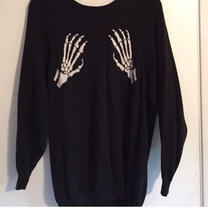 Silence and noise skeleton sweater