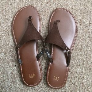 GAP suede thong sandals