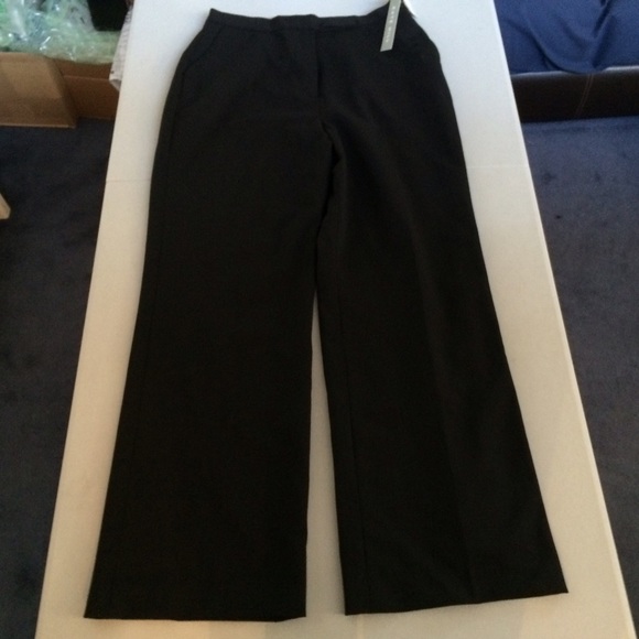 Black Wool Blend Dress Pants
