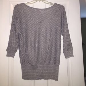 NWT silver shimmer top