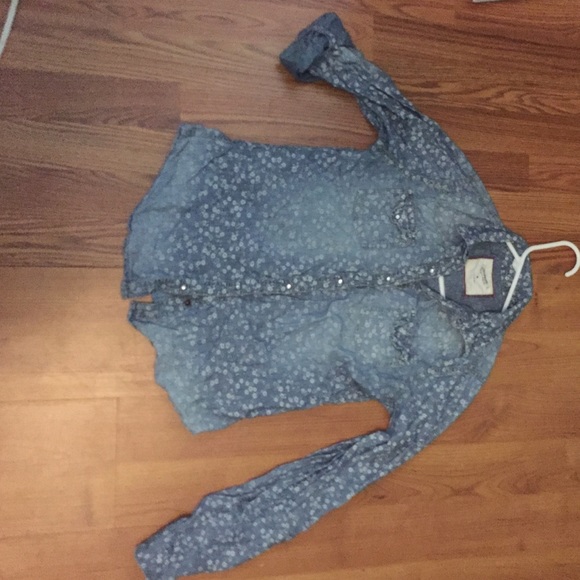 Jean Floral Buttonup