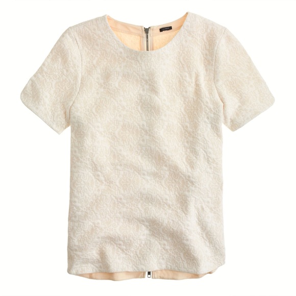 J.crew jacquard back-zip sweatshirt