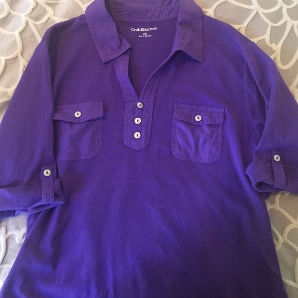 Croft & Barrow purple top, size 2x.