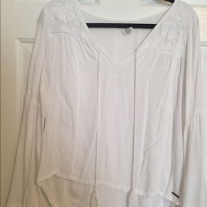 White Billabong bell sleeved top