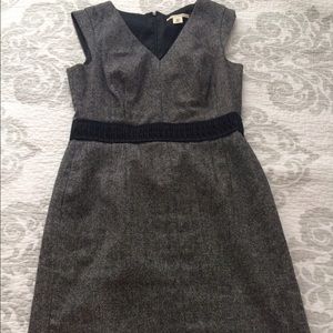 Black tweed Banana work dress 4 petite