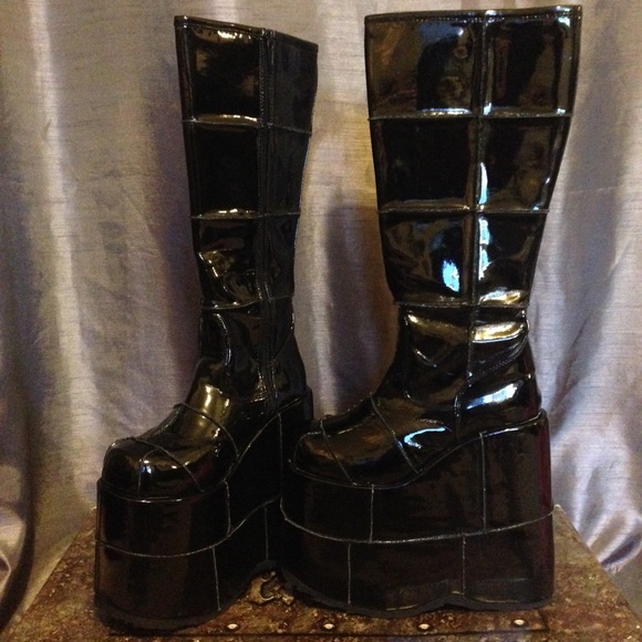 Patent Leather Cosplay Costume Gogo Boots