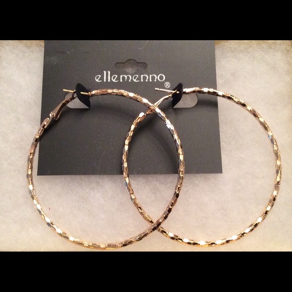 Copper color hoop earrings