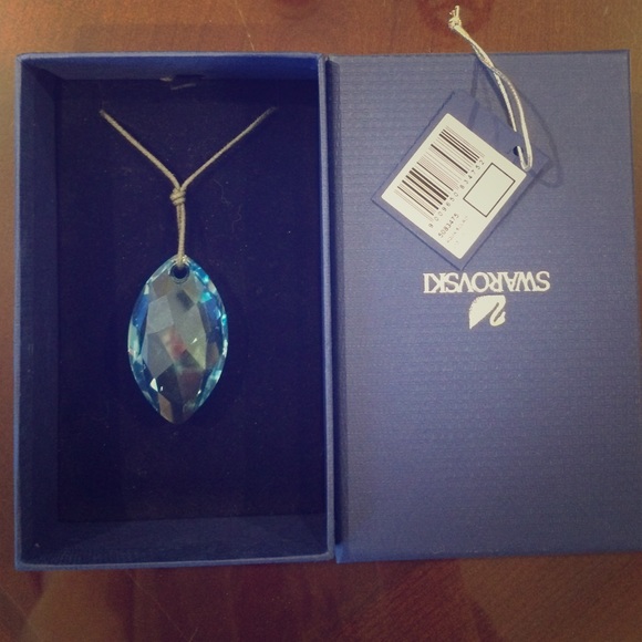 Swarovski Aqua Pendant Necklace