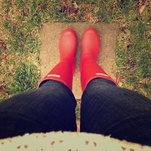 Red Hunter Boots