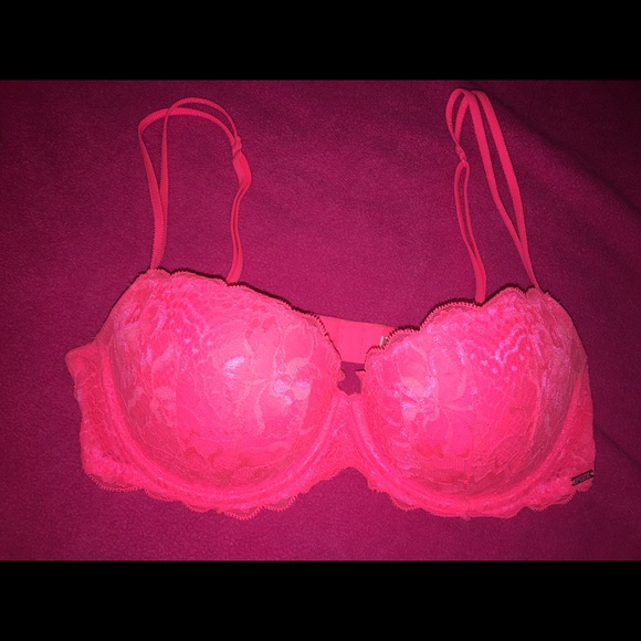 Victoria's Secret hot pink push up bra 34C
