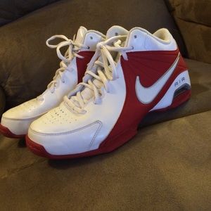 Red and White Nike Airs