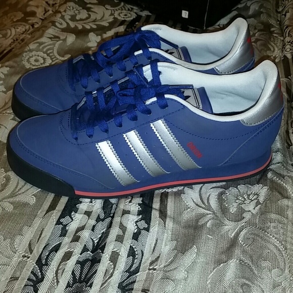 Blue, silver, red Adidas