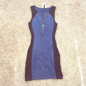 Denim look bodycon dress