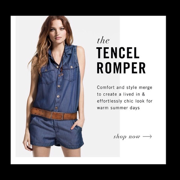 True Religion chambray romper