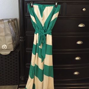 Boutique strapless maxi dress