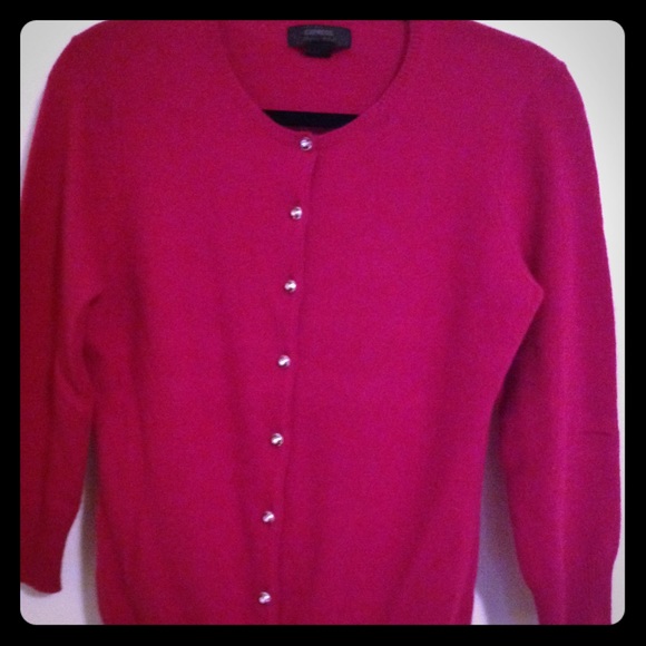Angora blend fuchsia pink sweater from Express.EUC
