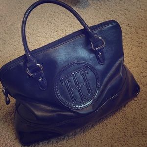 Navy Blue double handle bag. Medium size