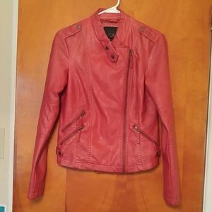Burnt orange moto jacket