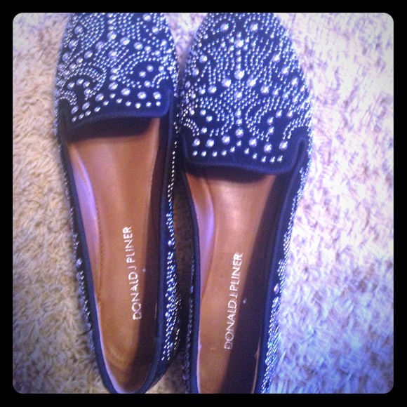 Donald j pliner studded smoking flats