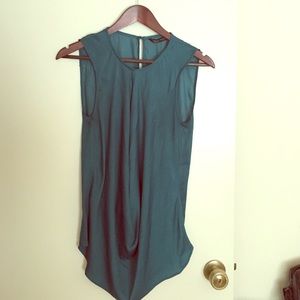 Emerald Draping Tank Blouse