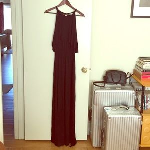 Elegant Black Maxi dress with Layers