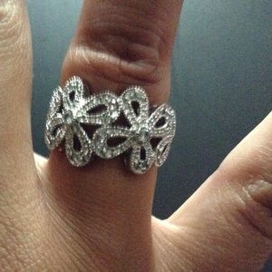 Lia Sophia Flower Ring Silver