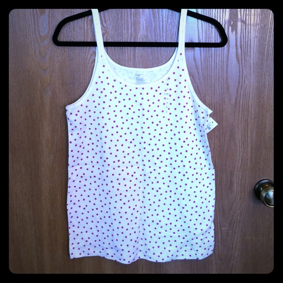 Pink polka dot tank