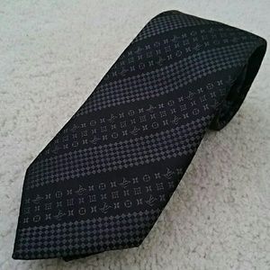 Louis Vuitton Monogram Damier Tie 100% Silk