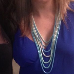 Long multi colored necklace