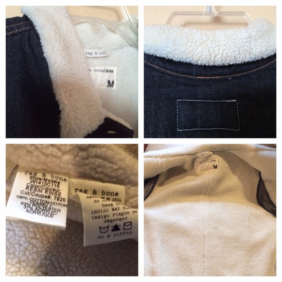 SOLD Rag & Bone fleece denim jean jacket - Picture 4 of 4