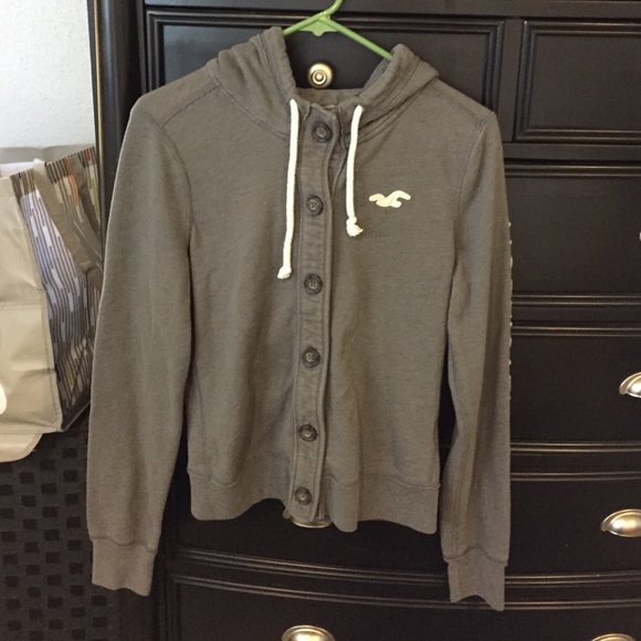 Hollister Button Down Sweatshirt