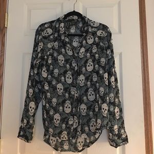 Sheer blouse with skulls Sheer blouse with skulls