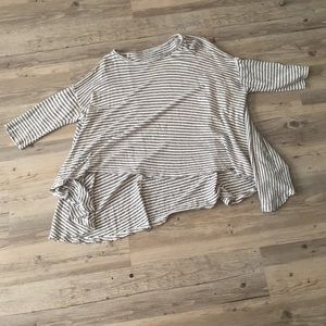 Free people black & white striped top