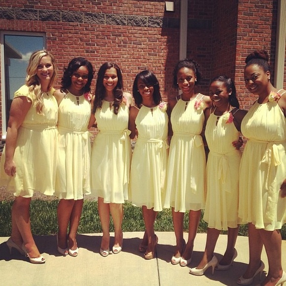 Canary yellow dress!!