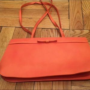 Furla orange leather handbag