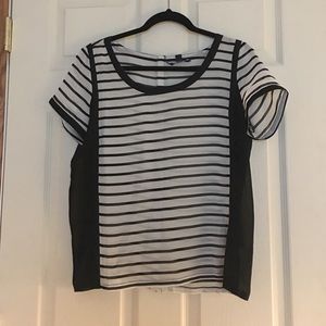 American Eagle sheer short sleeve blouse