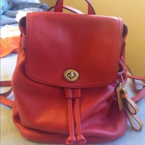 Vintage COACH pebble leather mini backpack