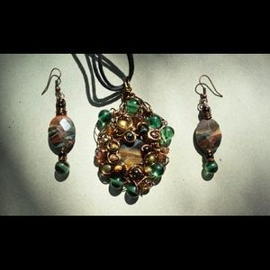 One-of-a-kind Pendant/ Earring Set