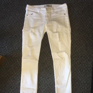 Hollister white skinny jeans!