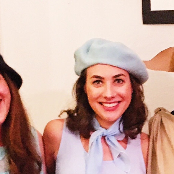 French hat . Baby blue